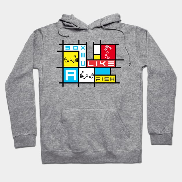 Boxed like a fish, Boxed art 2 Hoodie by 2 souls
